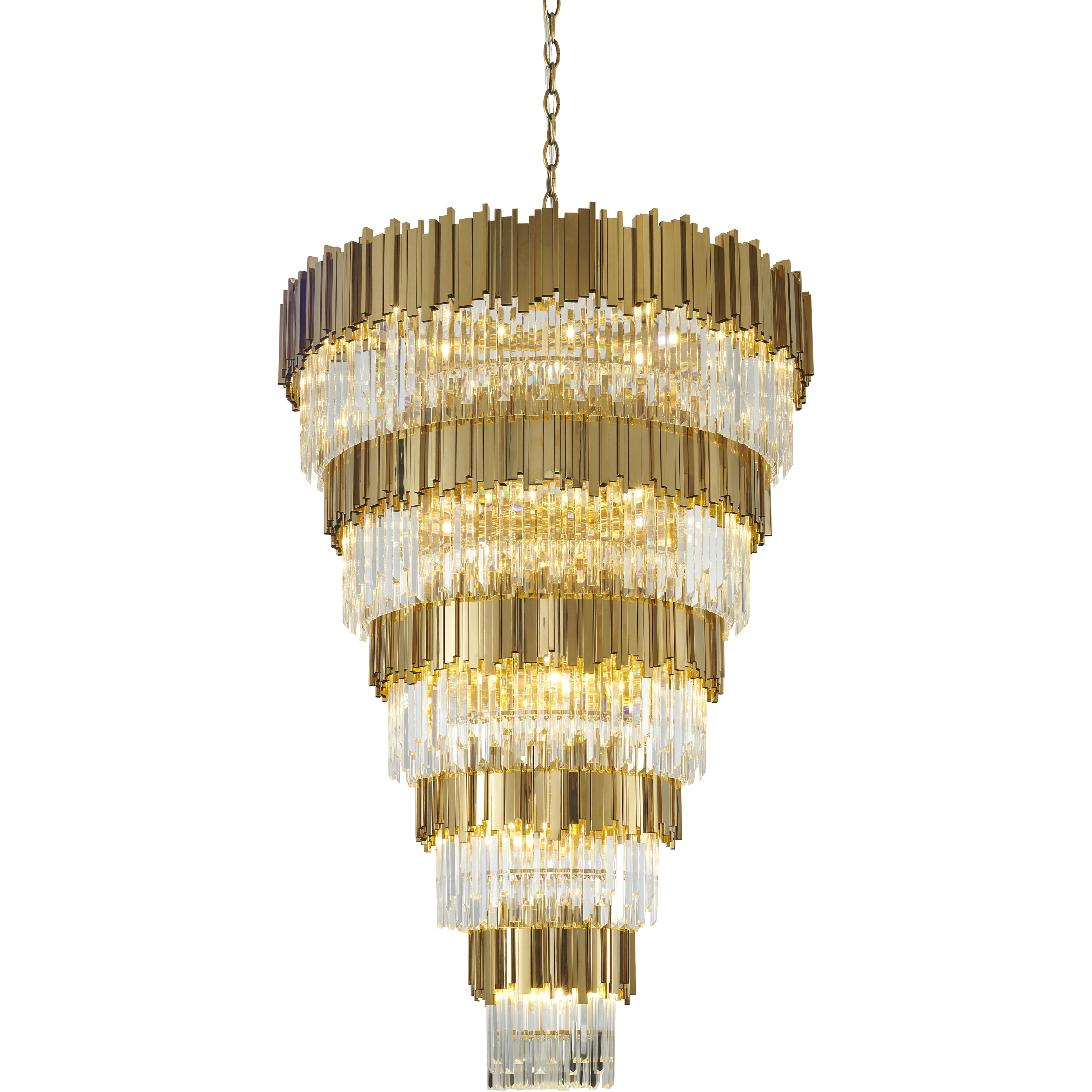 Canada 60 Light 43.4 inch Shiny Gold Chandelier Ceiling Light